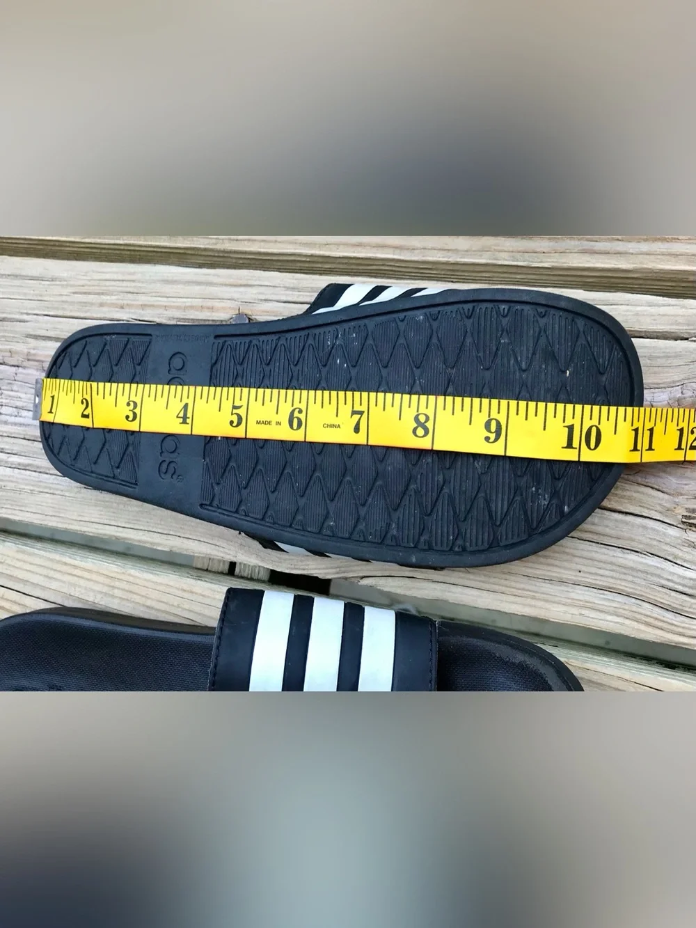 2 Pair Mens 6 7 Womens 8 9 ADIDAS Black Navy Blue Stripe Slide Sandals